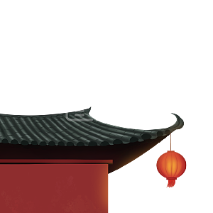 图怪兽原创元素简约中秋节古典屋檐素材元素背景素材图片 图怪兽