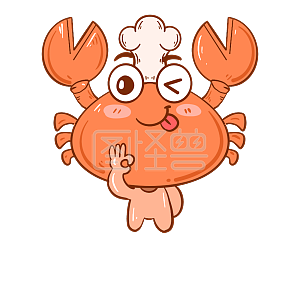 图怪兽原创元素卡通大螃蟹大闸蟹可爱