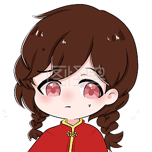 图怪兽原创元素卡通表情包汉服女孩皱眉流汗