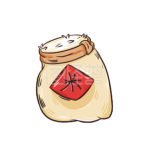 手绘涂鸦风双十一促销米袋