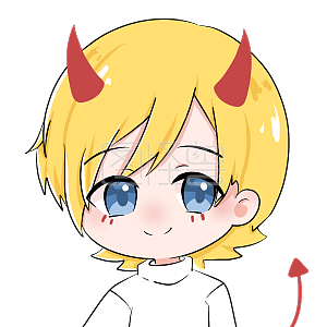 图怪兽原创元素卡通表情包金发男孩恶魔坏笑