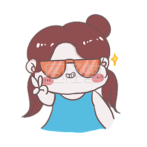 详情图怪兽原创元素圣诞节女孩酷girl表情包插画原创元素详