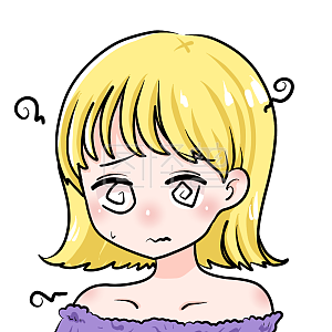 图怪兽原创元素卡通表情包金发女孩迷糊眩晕