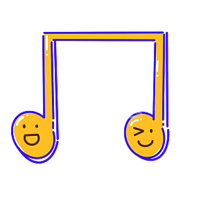 卡通音符素材图片 免费卡通音符png元素大全 图怪兽