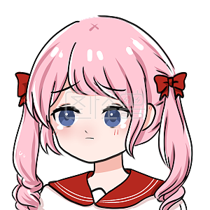 图怪兽原创元素卡通表情包粉色双马尾女孩哭泣难过