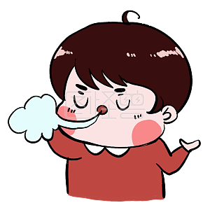 图怪兽原创元素卡通可爱小男孩表情包无奈叹气