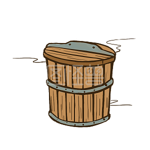 图怪兽木桶传统蒸米饭