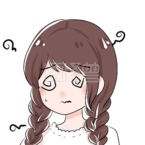 图怪兽原创元素卡通表情包棕色女孩迷糊眩晕