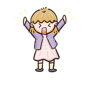 图怪兽原创元素     紫色    卡通   女孩     尖叫    表情包