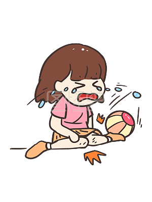 图怪兽原创元素       粉色    卡通     女孩    意外保险  漫画海报