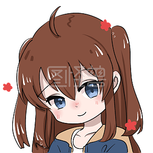 图怪兽原创元素卡通表情包棕色女孩害羞脸红