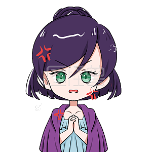 图怪兽原创元素卡通表情包生气愤怒公主祈祷