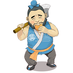 吃月饼的吴刚中秋图怪兽原创漫画海报