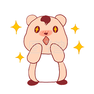 图怪兽原创元素卡通粉色小熊表情包期待