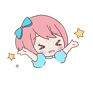图怪兽原创元素卡通可爱小女孩表情包惊喜