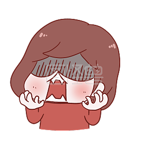 图怪兽原创元素卡通可爱短发女孩表情包受打击