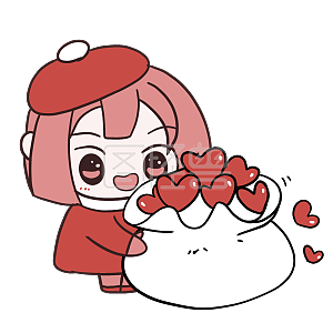 图怪兽原创元素圣诞节卡通可爱女孩表情包收到礼物