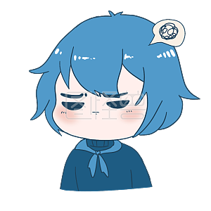 图怪兽原创元素卡通蓝色男生表情包心情复杂