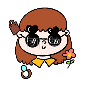 图怪兽原创元素双十一购物节女孩酷表情包插画元素