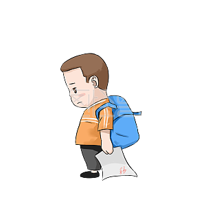 考砸小男孩学习教育条漫