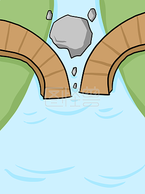 图怪兽原创元素     粉色    卡通   桥  意外保险   漫画海报