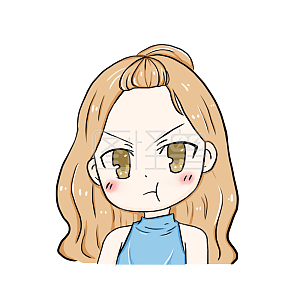 图怪兽原创元素卡通表情包女孩可爱温柔