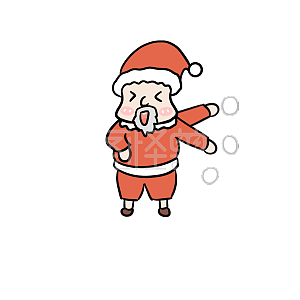 图怪兽原创元素   红色    卡通    圣诞老人   扔雪球  圣诞节  表情