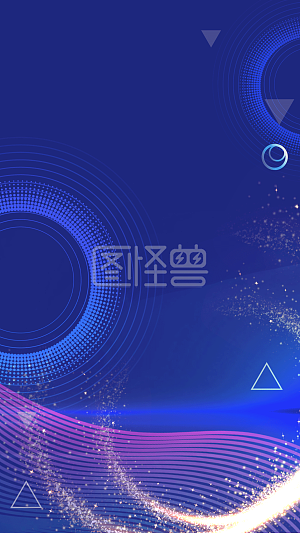 图怪兽原创元素简约商务风格主题海报背景