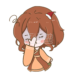 图怪兽原创元素圣诞节卡通可爱女孩表情包捂脸