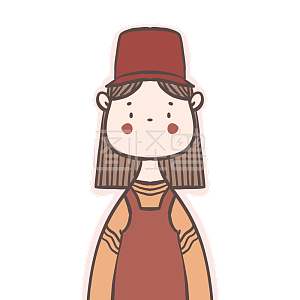 图怪兽原创元素卡通通用人物女孩