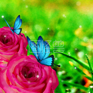 卡通搞怪土味花蝶早安祝福表情包