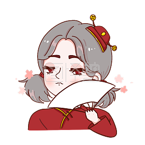 图怪兽原创元素电商新年卡通女孩表情包我最美