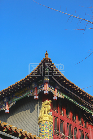 图怪兽原创元素冬季场景中式复古建筑