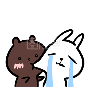 图怪兽原创元素手账插画元素表情包熊兔子