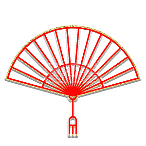 红色扇子素材图片 免费红色扇子png元素大全 图怪兽