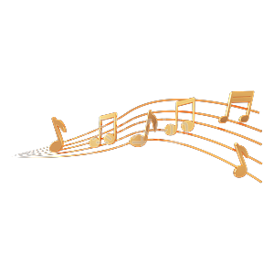 图怪兽原创元素c4d立体金色简约音符五线谱装饰2012082