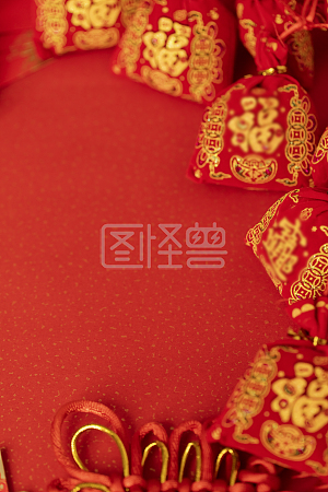 图怪兽原创摄影图新年新春喜庆红色背景