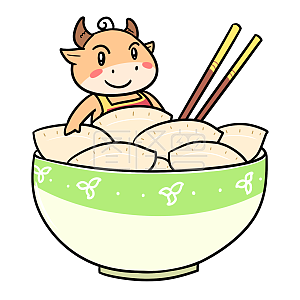 卡通饺子