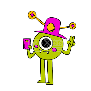 图怪兽原创元素卡通风过年红包插画元素