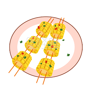 图怪兽美食玉米小吃烧烤