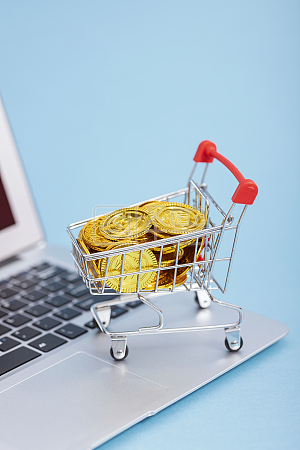 图怪兽原创摄影图购物车创意网络年货购物