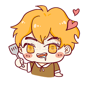 图怪兽原创元素卡通男孩日常表情包干饭