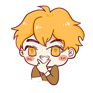 图怪兽原创元素卡通男孩日常表情包耍酷