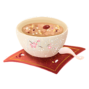 图怪兽原创元素春节卡通手绘美食粥料理