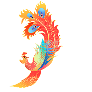 金边 中国风 动物 吉祥物 传统 吉祥 凤凰