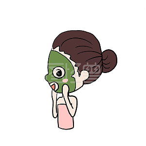 图怪兽原创元素     粉色    卡通      化妆的女孩         女王节