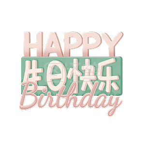 生日快乐艺术字