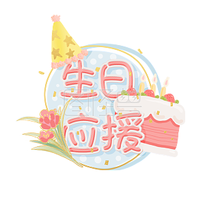生日应援艺术字