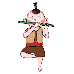 图怪兽原创元素清明节卡通牧童