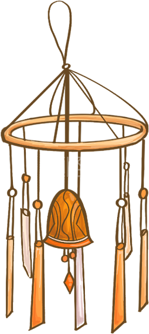 图怪兽原创元素卡通风铃清新